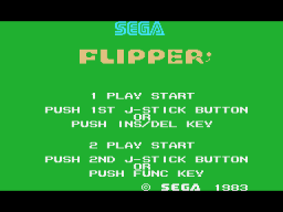 Заставка игры Sega Flipper